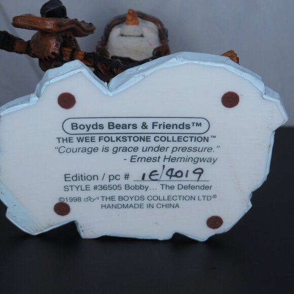 Boyds Bears "Bobby... The Defender" Figurine - Picture 3 of 6